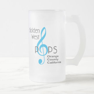 Golden West Pops Logo-Tasse Mattglas Bierglas