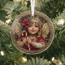 Golden Whimsy – Angel of Christmas Delight Ornament Aus Glas
