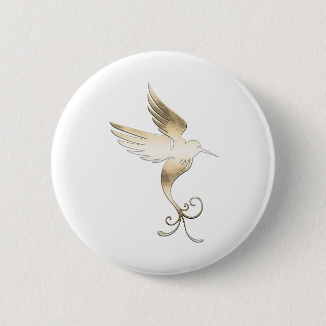 Golden White Bird Button (Vorderseite)