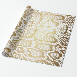 Golden White Python Snake Skin Vip Geschenkpapier