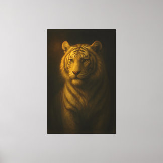 Golden White Tiger – Fine Art Portrait Leinwanddruck