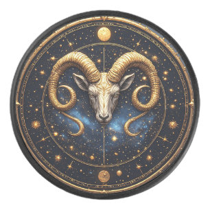 ♈ Golden Widder Schild Hockey Puck Sternzeichen Ge