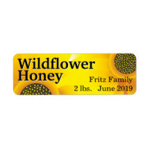 Golden Wildblume Floral Honey Jar