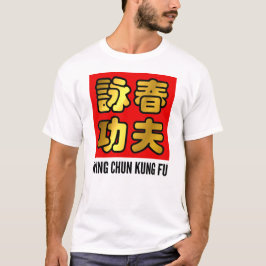 Golden Wing Chun Kung Fu Chinesisches Red Wax Sieg T-Shirt