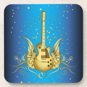 Golden Winged Guitar Untersetzer