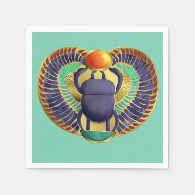 Golden Winged Scarab Serviette (Vorderseite)