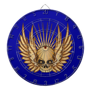 Golden Winged Skull Dartscheibe