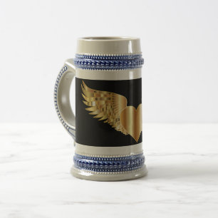Golden Wings 22 oz Stein Bierglas