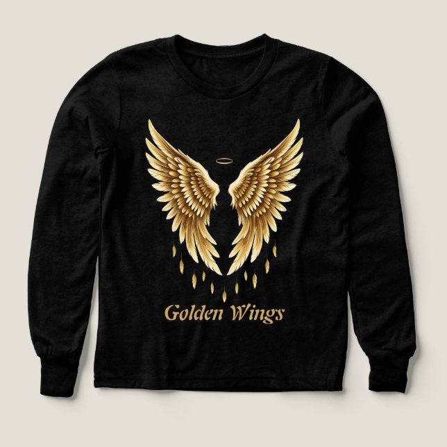 Golden Wings T - Shirt - Elegantes Ambiente (Design Vorderseite)