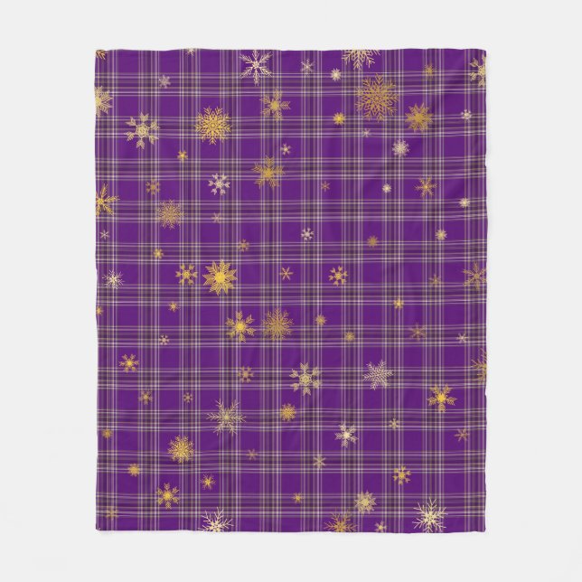 Golden Winter Tartan Fleecedecke (Vorderseite)