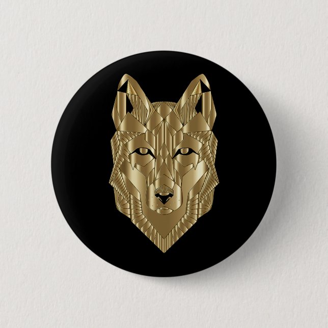 Golden Wolf Button (Vorderseite)