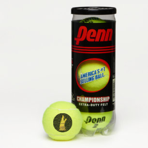Golden Wolf Kopf schwarze Penn-Tennisbälle Tennisbälle