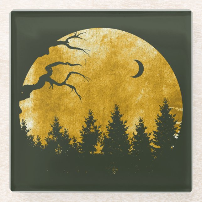 Golden Woods Glasuntersetzer (Vorderseite)