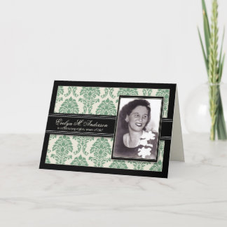 Golden Years Damask Geburtstagskarte Einladung (Sa