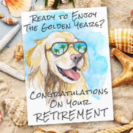 Golden Years Niedlich Funny Retirement Herzlichen Postkarte