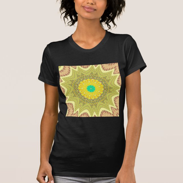 Golden Yellow African Ethnic Stammemuster Art T-Shirt (Vorderseite)