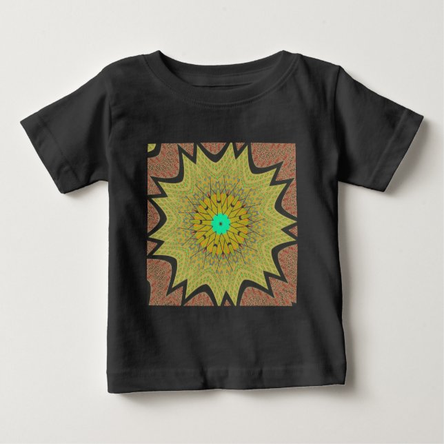 gOLDEN YELLOW Afrikanisches Stammesmuster Baby T-shirt (Vorderseite)