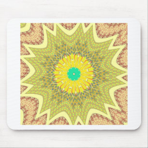 gOLDEN YELLOW Afrikanisches Stammesmuster Mousepad