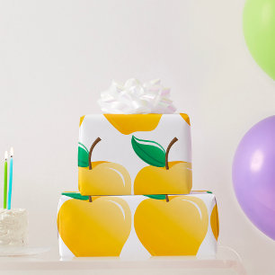 Golden Yellow Apfel Geschenkpapier