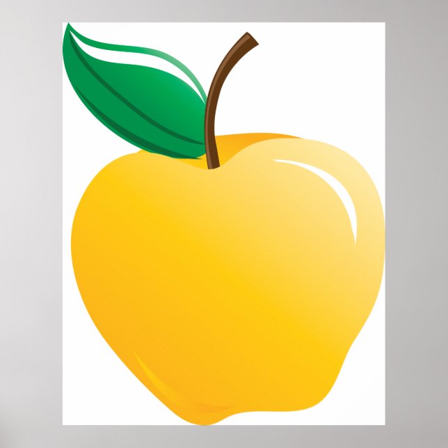 Golden Yellow Apfel Poster (Vorne)