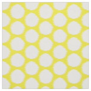 Golden Yellow Asian Moods Ikat Dots Stoff