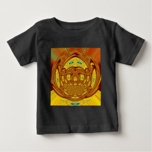Golden-Yellow-Baseballhandschuh-Kunstposter Baby T-shirt