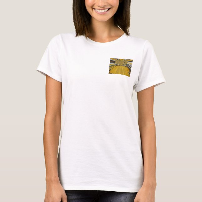 Golden Yellow Blume Design Art T-Shirt (Vorderseite)