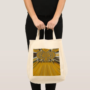 Golden Yellow Blume Design Art Tragetasche