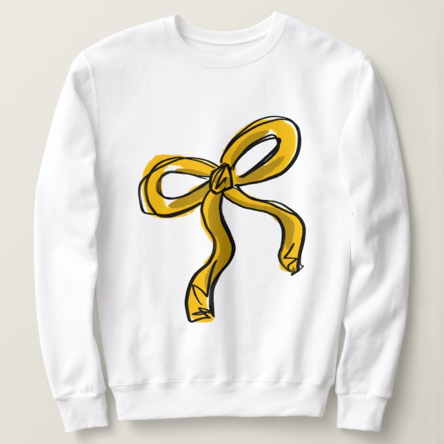 Golden Yellow Bow Sketch Sweatshirt (Design vorne)