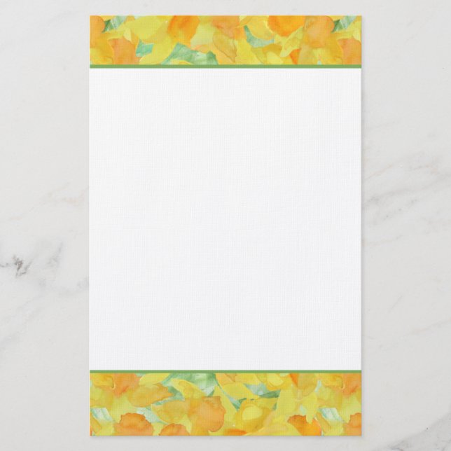 Golden Yellow Daffodils Stationery Briefpapier (Vorderseite)