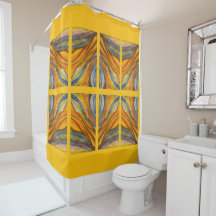 Golden Yellow Desert Inspiration Duschvorhang