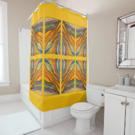 Golden Yellow Desert Inspiration Duschvorhang
