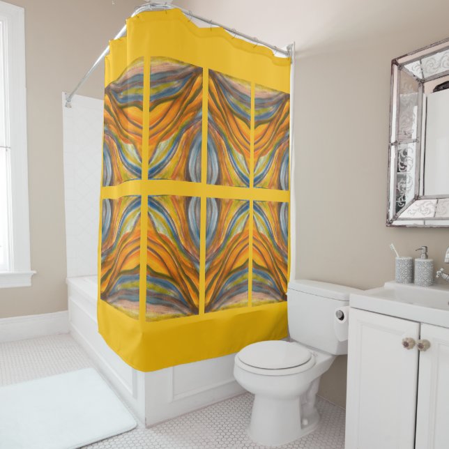 Golden Yellow Desert Inspiration Duschvorhang (Beispiel)