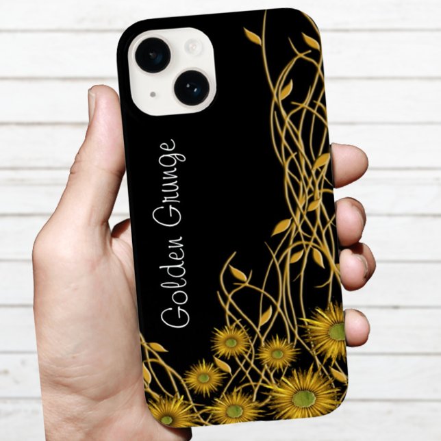 Golden Yellow Grunge Blume Weinkultur Case-Mate iPhone Hülle (Von Creator hochgeladen)