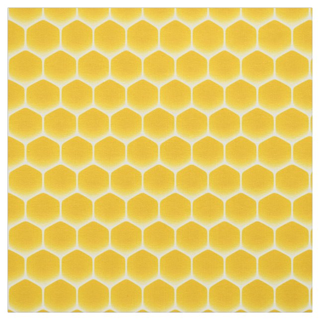 Golden Yellow Honeycomb Medium Print 1" Zellen Stoff (Muster)