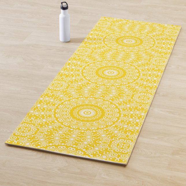 Golden Yellow Mandala Pattern Yogamatte (Beispiel)