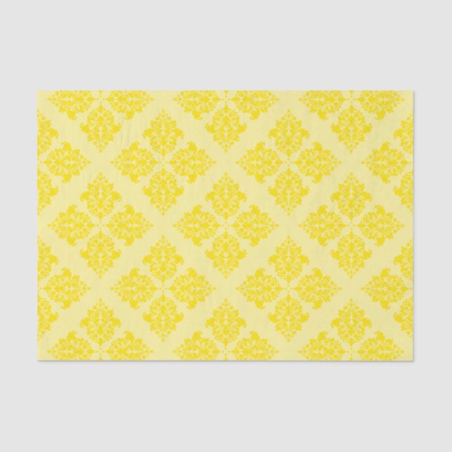 Golden Yellow marokkanischer Damask Seidenpapier (Vorderseite)