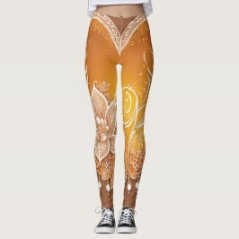Golden Yellow Pearls Kunst Leggings