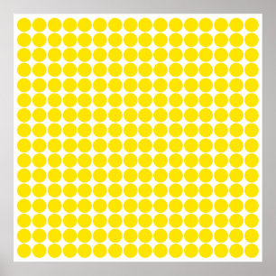 Golden Yellow Safari Dot Poster