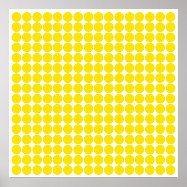 Golden Yellow Safari Dot Poster (Vorne)