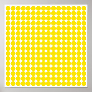 Golden Yellow Safari Dot Poster