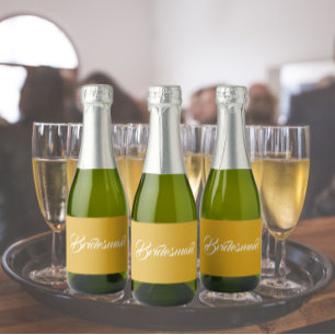 Golden Yellow Stylisierte SkriptWedding Bridesmaid