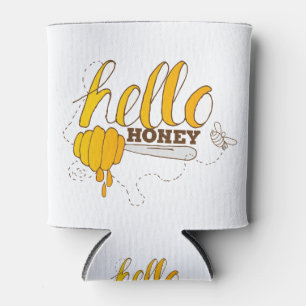 Golden Yellow und Brown Hello Honey Dosenkühler
