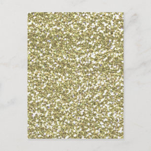 GOLDEN YELLOW WHITE SEQUINS GLITZER TEXTURE TEMPLA POSTKARTE
