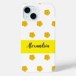 Golden Yellow Wildflower Photo Name Case-Mate iPhone Hülle