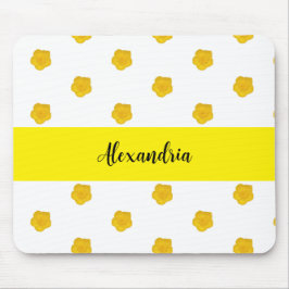 Golden Yellow Wildflower Photo Name Mousepad