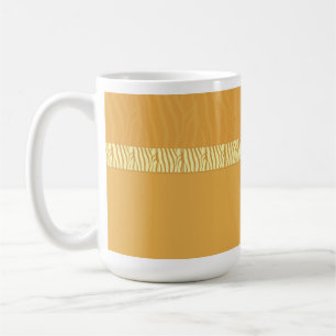 Golden Yellow Zebra Fell Print Kaffeetasse