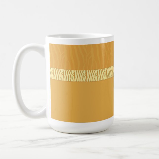 Golden Yellow Zebra Fell Print Kaffeetasse (Links)