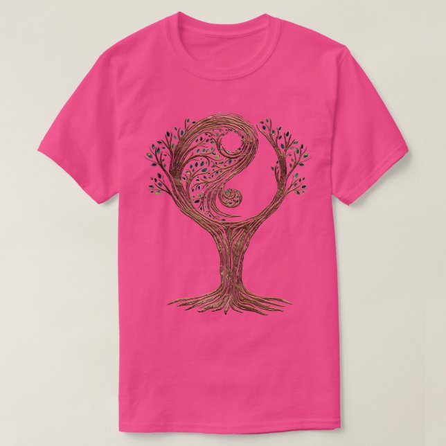 Golden Yin Yang Tree 1 T-Shirt (Design vorne)
