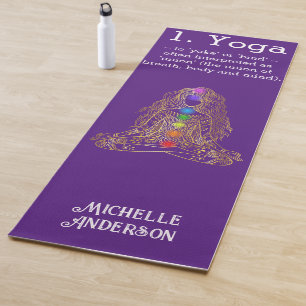 Golden Yoga Giro mit Chakras Yoga Mat Yogamatte